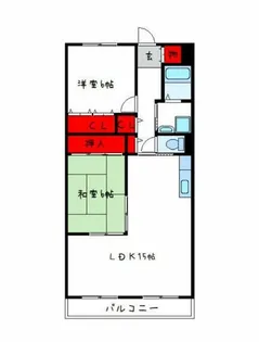 フローラ青山【1階】の間取り