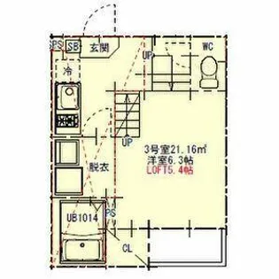 ハーモニーテラス鳴海町字丸内【1階】の間取り