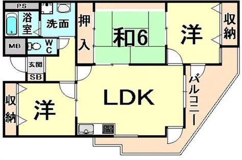 イーリス武庫之荘【3階】の間取り