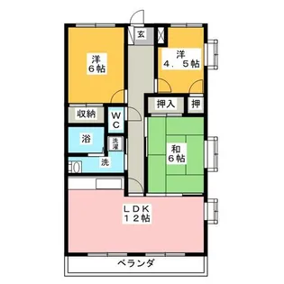 シャトレ木津【3階】の間取り