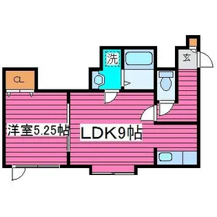 カーザ・フェリス N39【106号室】の間取り