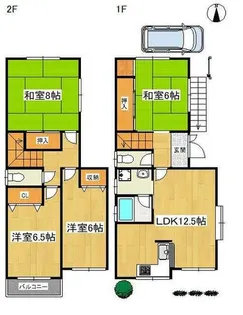 大阪府高槻市日吉台七番町【一戸建】の間取り