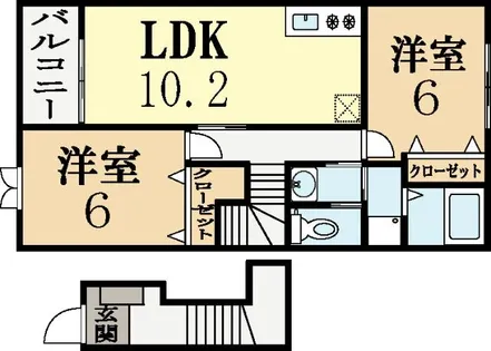 サンライト長池【202号室】の間取り