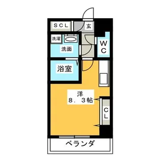 シェモア泉 旧レジデンシア泉Ⅱ【9階】の間取り