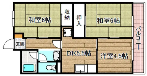 寺田ハイツ【3階】の間取り