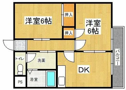 ハピネスホリノ【4階】の間取り