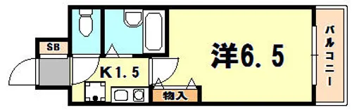 エスリード三宮フラワーロード【10階】の間取り