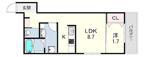 GAZELLE NOAH尼崎尾浜2【1階】の間取り