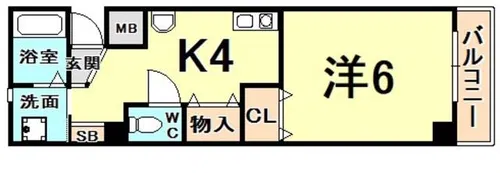 ステラハウス39【1階】の間取り