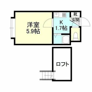ラガール栄町【206号室】の間取り