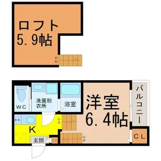 ラファージュ東海通【2階】の間取り