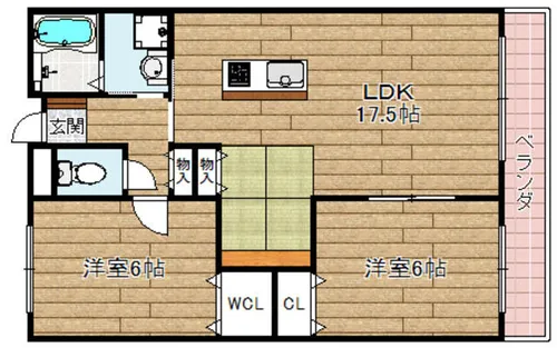 レクエルド藤【305号室】の間取り