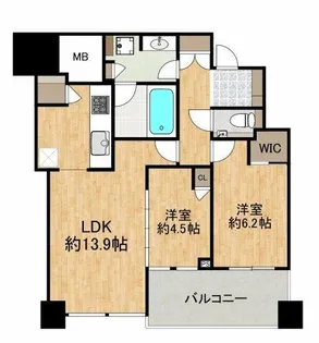 梅田ガーデンレジデンス【32階】の間取り