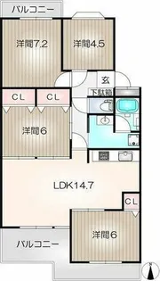 愛知県名古屋市瑞穂区市丘町2丁目【マンション】の間取り