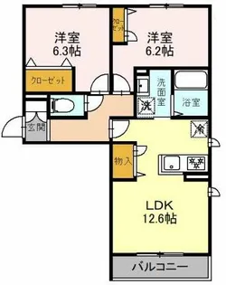 シャーメゾン茜【2階】の間取り