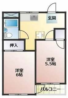 ハイコーポ谷野【301号室】の間取り