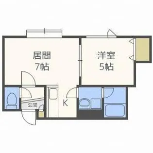 北海道札幌市北区百合が原9丁目【アパート】の間取り