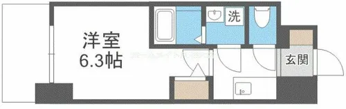 エスリードレジデンス大阪谷町ザ・マークス【3階】の間取り