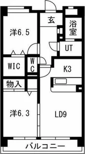 ベルコリーヌ浄水【4階】の間取り