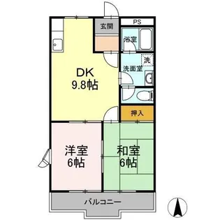 ニューリタンス【2階】の間取り