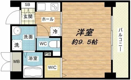 1Rの間取り画像