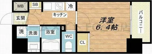 1Kの間取り画像