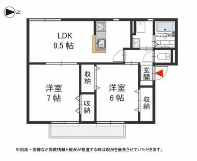 カーサジュネス B【2階】の間取り