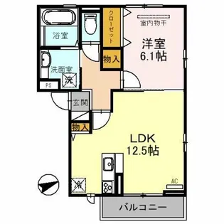 メルベーユ紀ノ国【205号室】の間取り