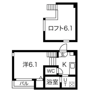 Fortuna伝馬【2階】の間取り