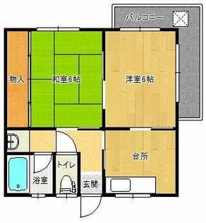 シャトー有馬【306号室】の間取り
