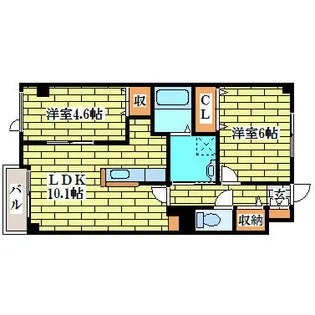 リッチパレス北野【202号室】の間取り