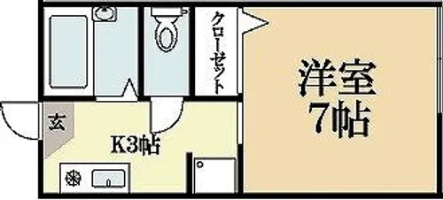 アテッサ京都【A107号室】の間取り