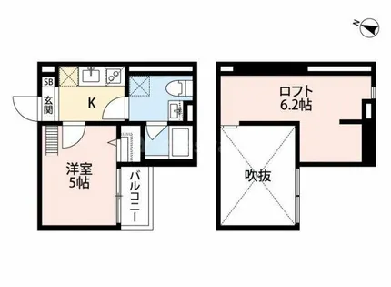 コンフォール大阪【1階】の間取り