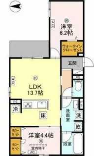 エスタブレ平野西【1階】の間取り