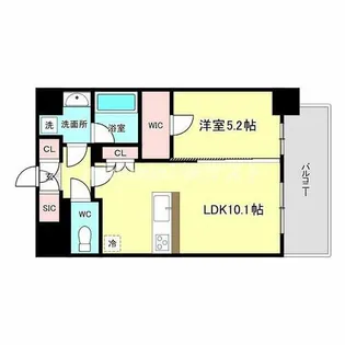 スプランディッド弁天町DUE【9階】の間取り