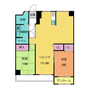 天白第二住宅4号棟【6階】の間取り