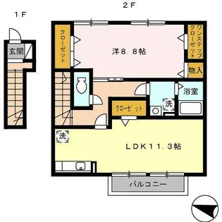 シャンテコート【1階】の間取り