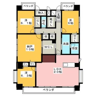 大幸マンション【2階】の間取り
