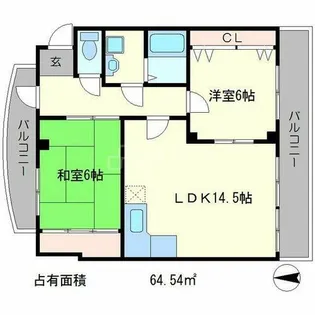 マンションウィステアリア【3階】の間取り