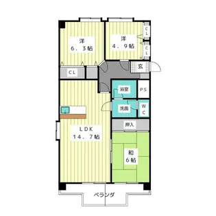 オークヒルズカナレ【4階】の間取り