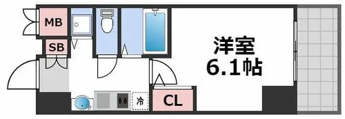 プレサンス大阪城公園パークプレイス【5階】の間取り