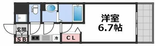 ALIVIS福島海老江【11階】の間取り