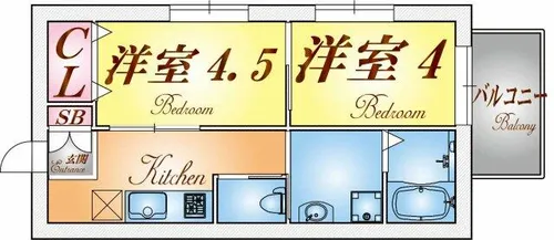 リッチライフ松本ST【1階】の間取り