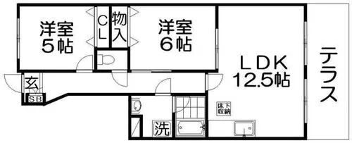 シャンドフルール1番館【1階】の間取り