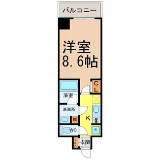 エルスタンザ徳川【8階】の間取り