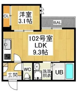 グランティック和(ナゴミ)【1階】の間取り