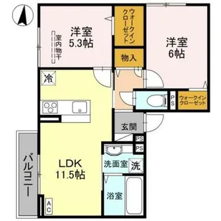 クレセント司【3階】の間取り
