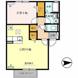 エクセル平野【1階】の間取り