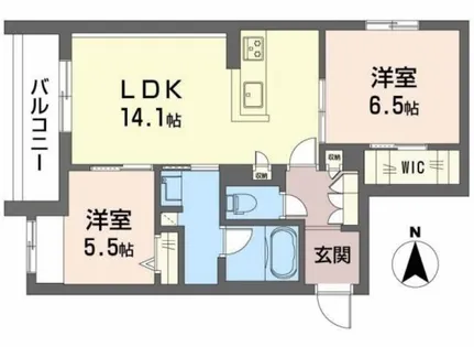 シャーメゾン ベル プレジール【201号室】の間取り