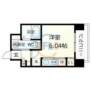 パークヒルズ難波南ハヌル【201号室】の間取り